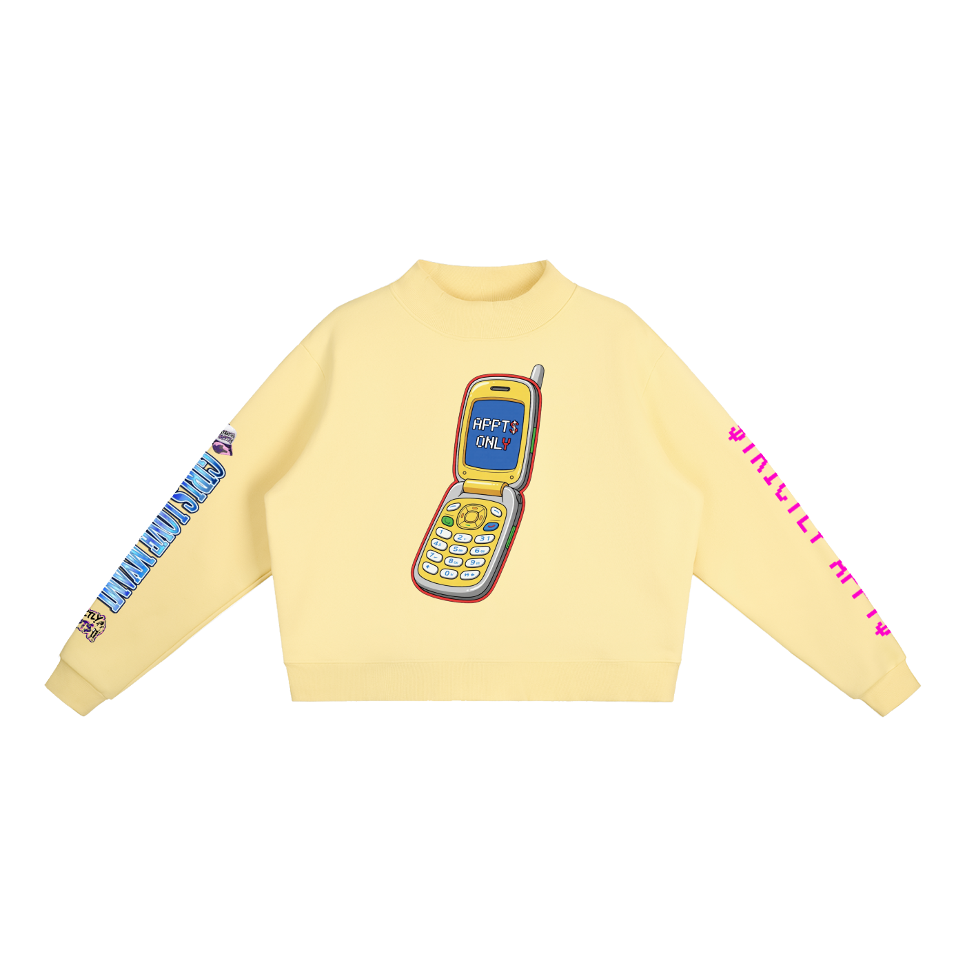 Essential Fleece Mock-Neck Crew Sweatshirt