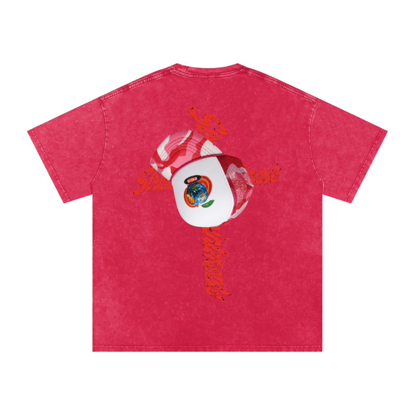 Snow Washed Oversized Cotton T-Shirt
