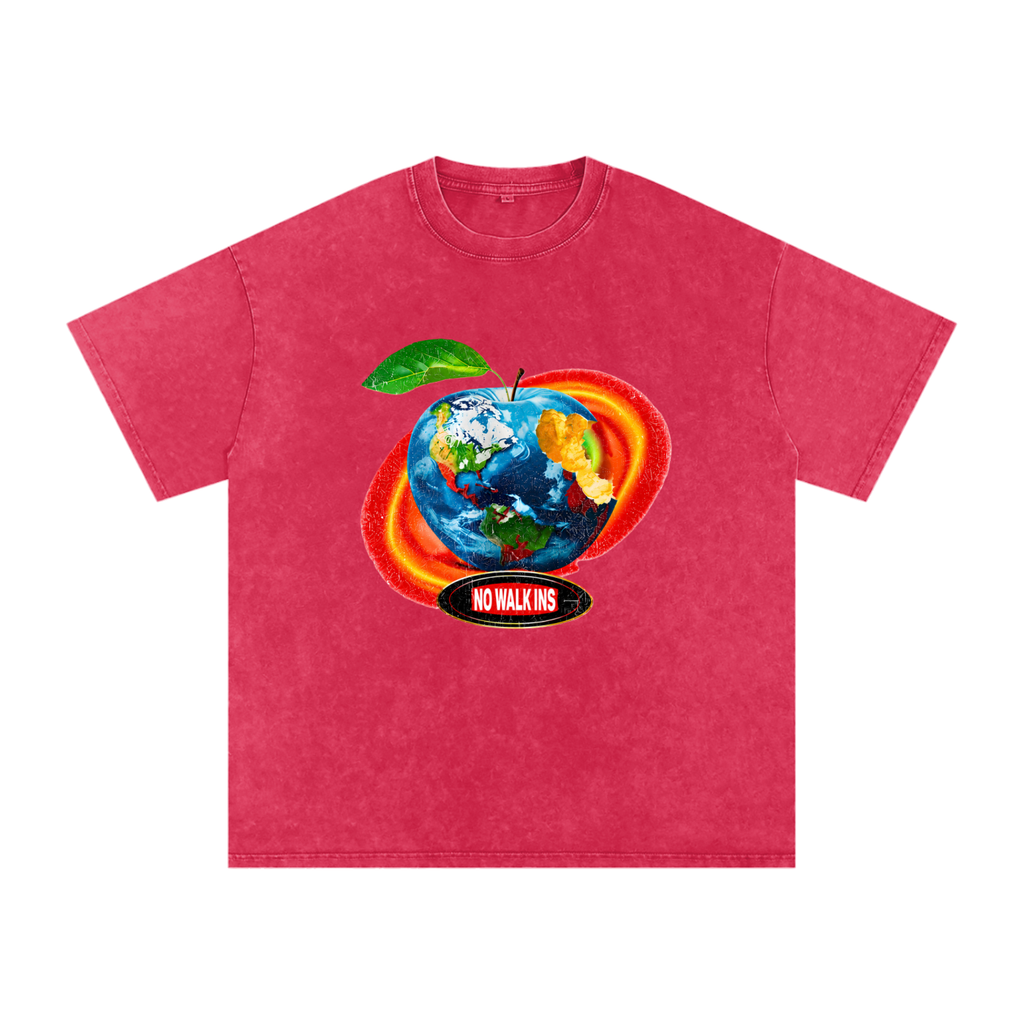 Snow Washed Oversized Cotton T-Shirt