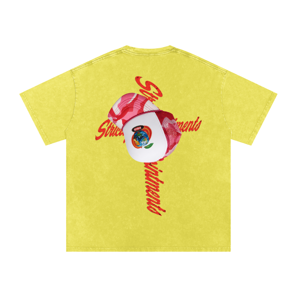 Snow Washed Oversized Cotton T-Shirt