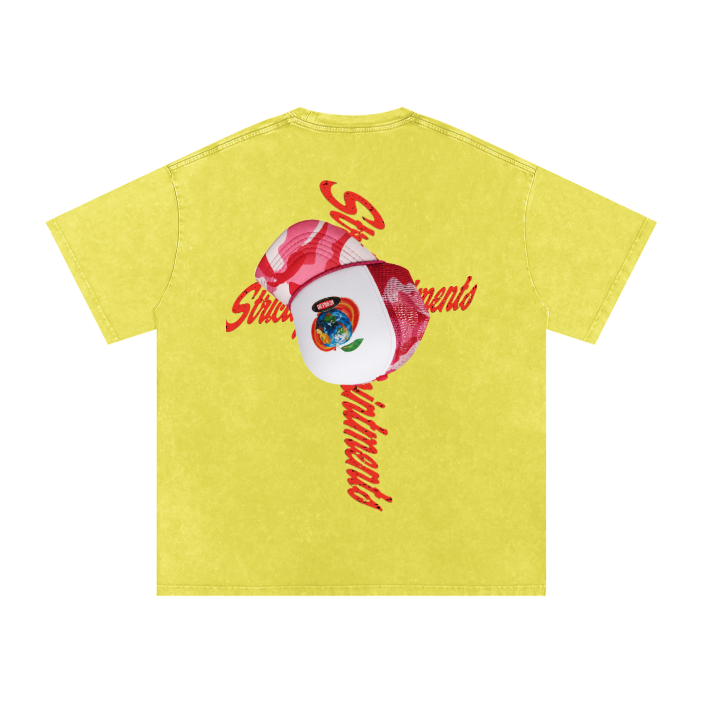 Snow Washed Oversized Cotton T-Shirt
