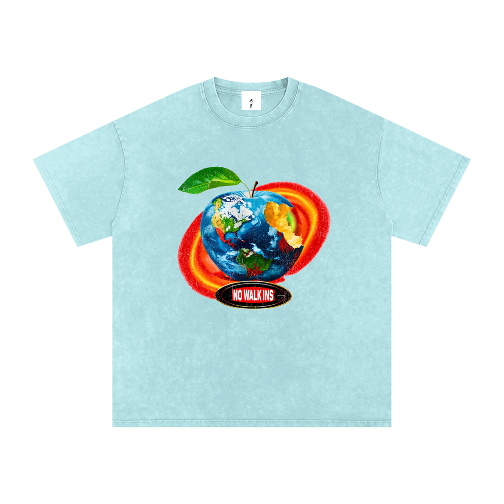 Snow Washed Oversized Cotton T-Shirt