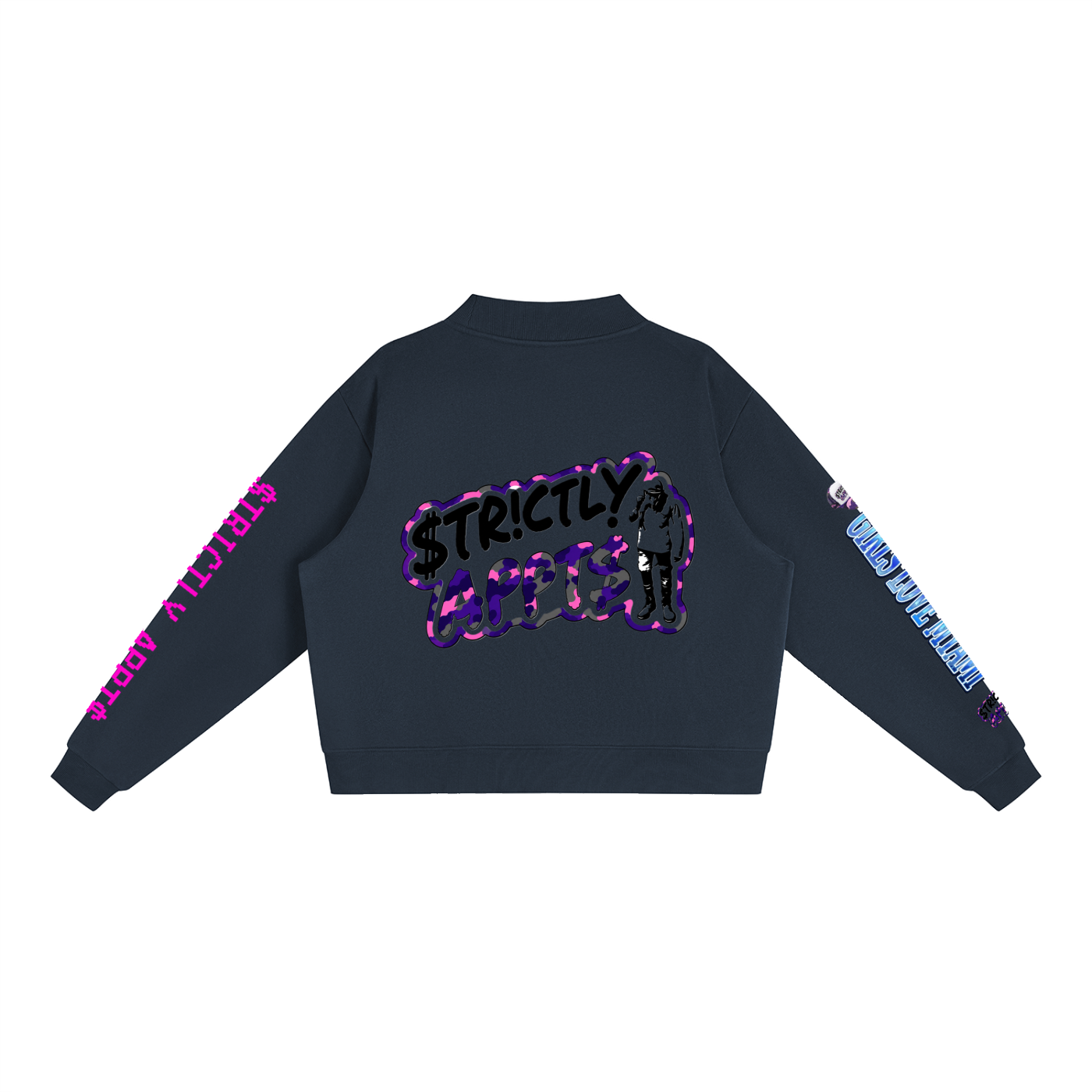 Essential Fleece Mock-Neck Crew Sweatshirt