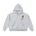 Fleeced Full-Zip Boxy Hoodie