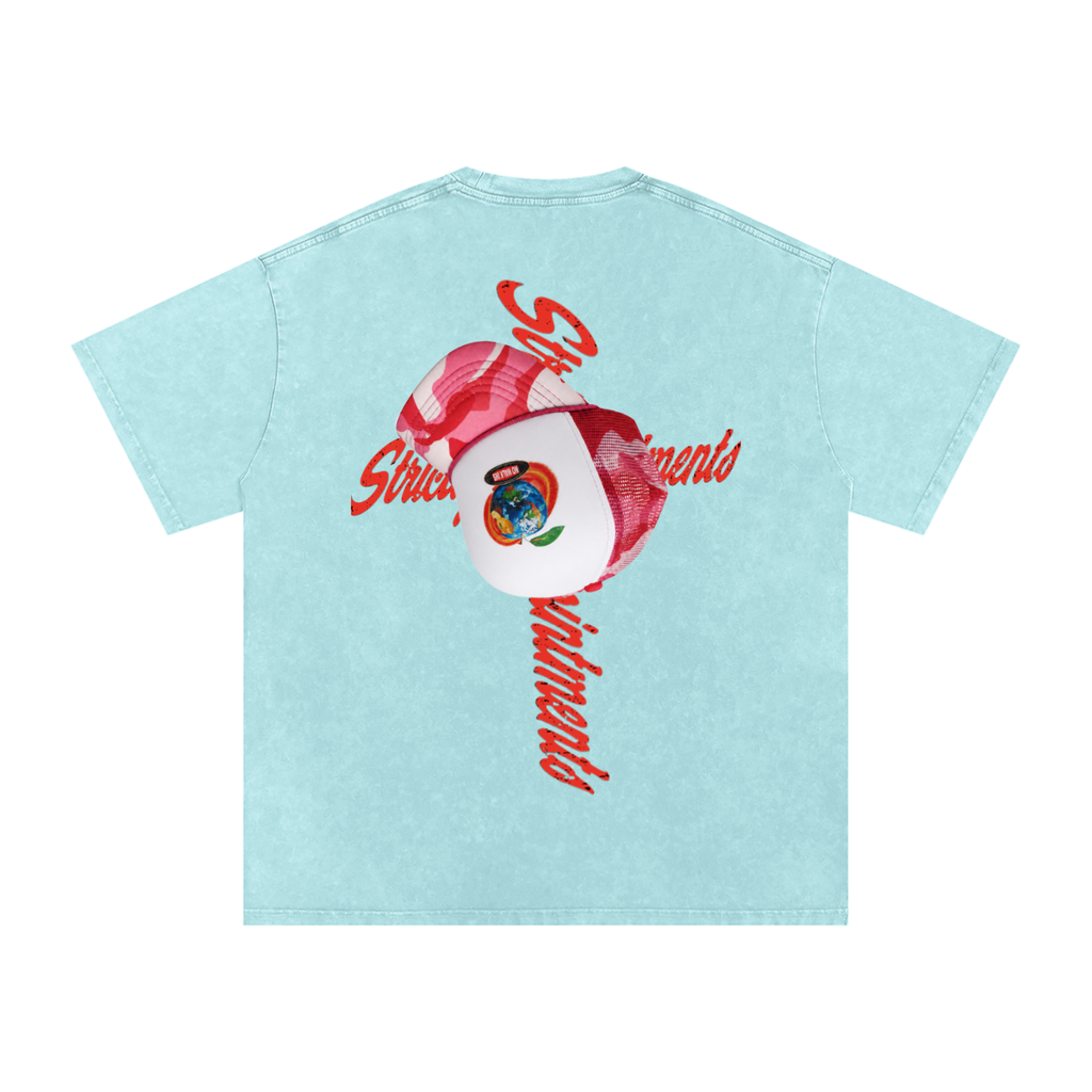 Snow Washed Oversized Cotton T-Shirt