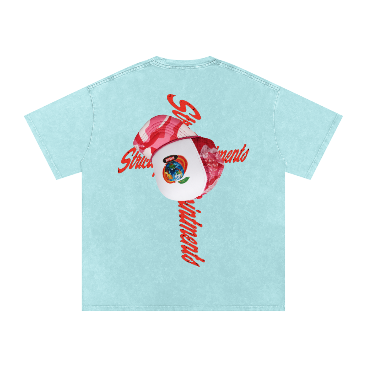 Snow Washed Oversized Cotton T-Shirt