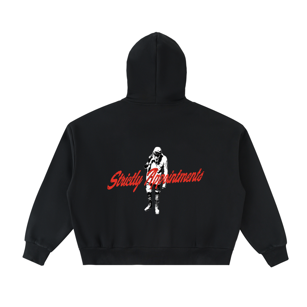 Fleeced Full-Zip Boxy Hoodie