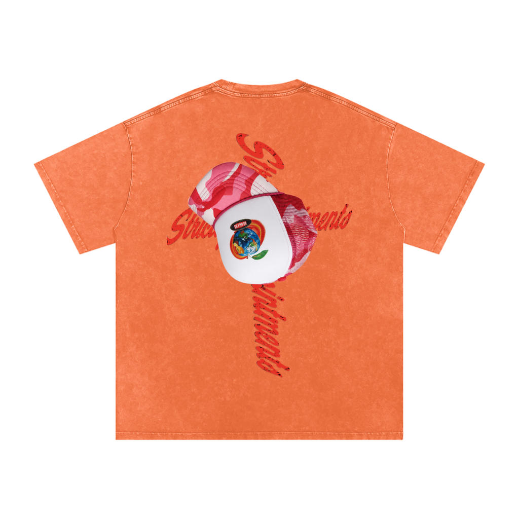 Snow Washed Oversized Cotton T-Shirt