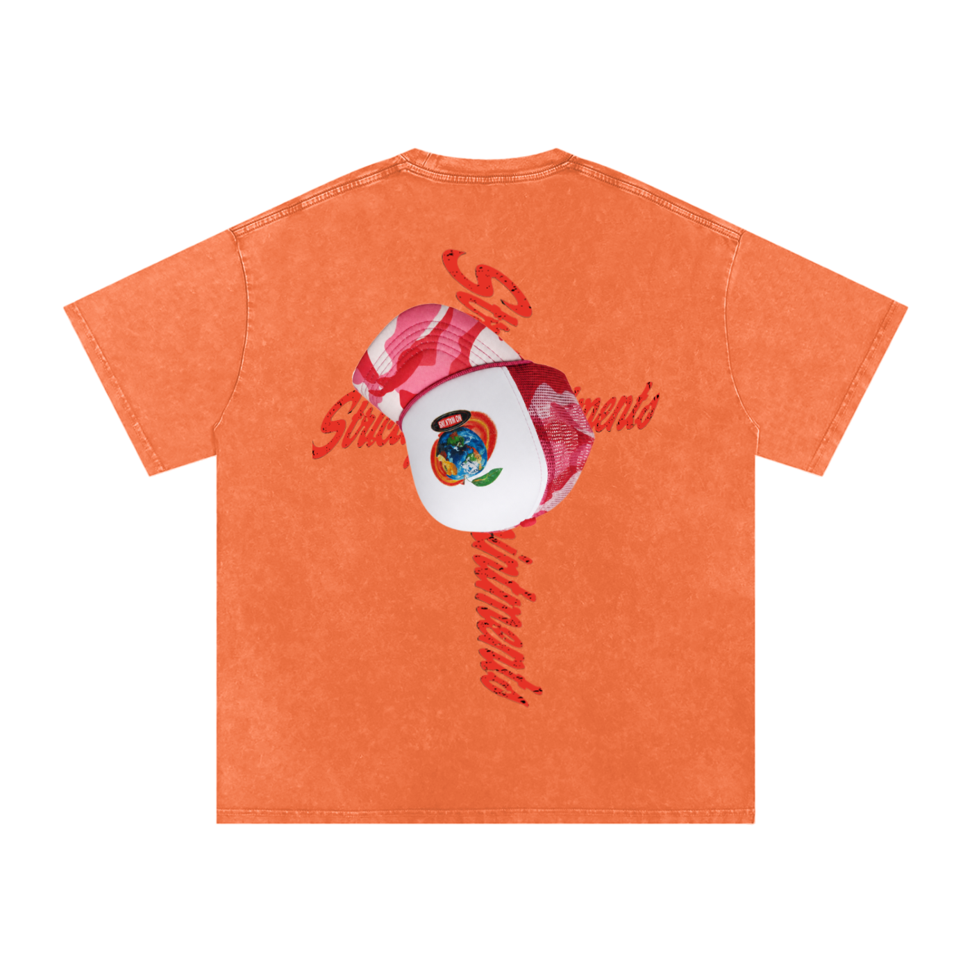 Snow Washed Oversized Cotton T-Shirt