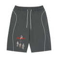 Unisex Piping Drawstring Shorts