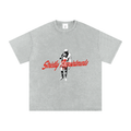 Snow Washed Oversized Cotton T-Shirt