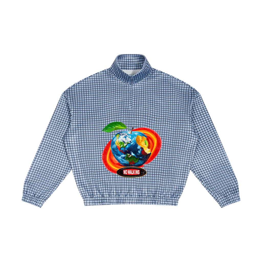 Unisex Plaid Quarter-Zip Sweatshirt