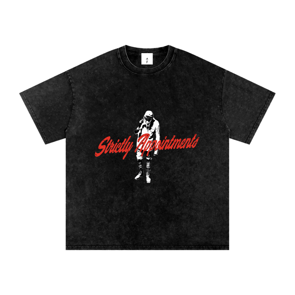Snow Washed Oversized Cotton T-Shirt