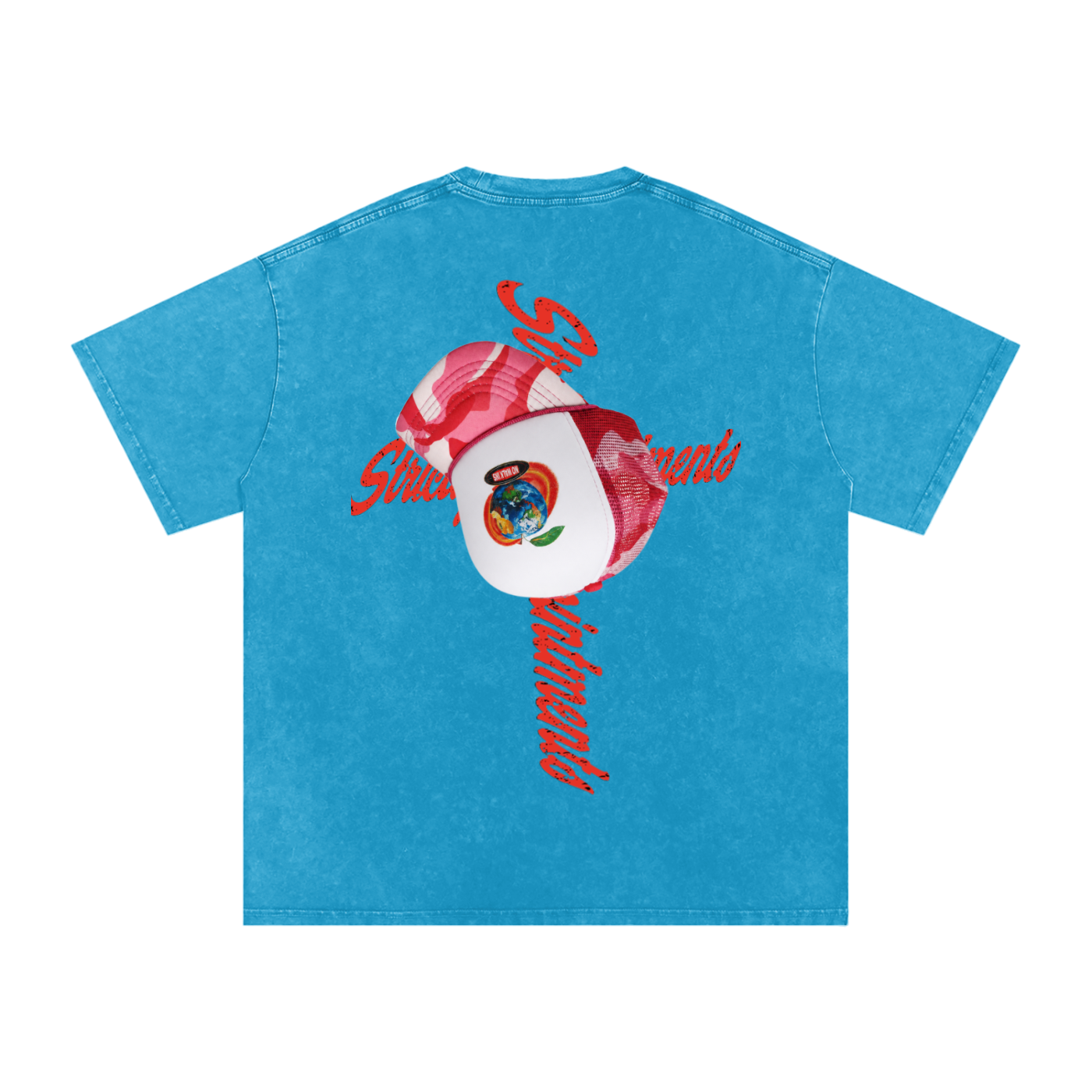 Snow Washed Oversized Cotton T-Shirt