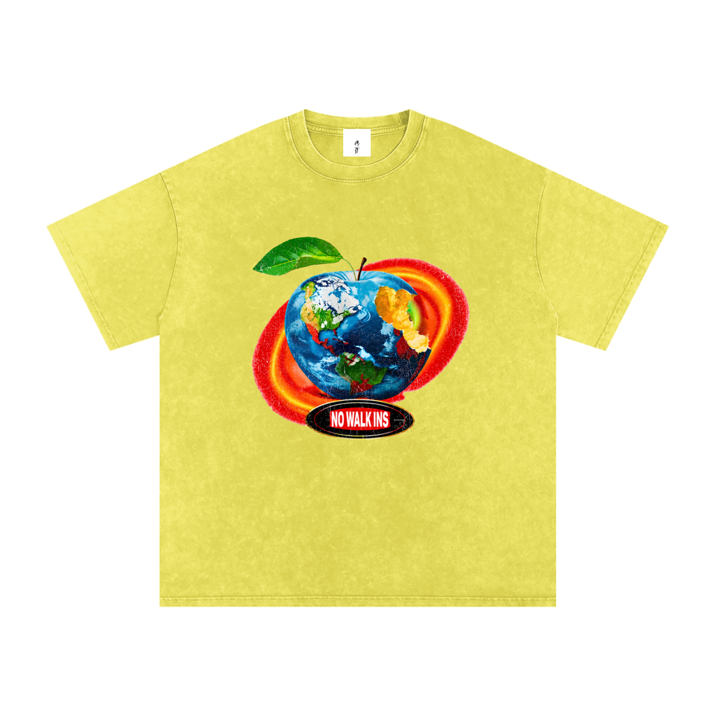 Snow Washed Oversized Cotton T-Shirt