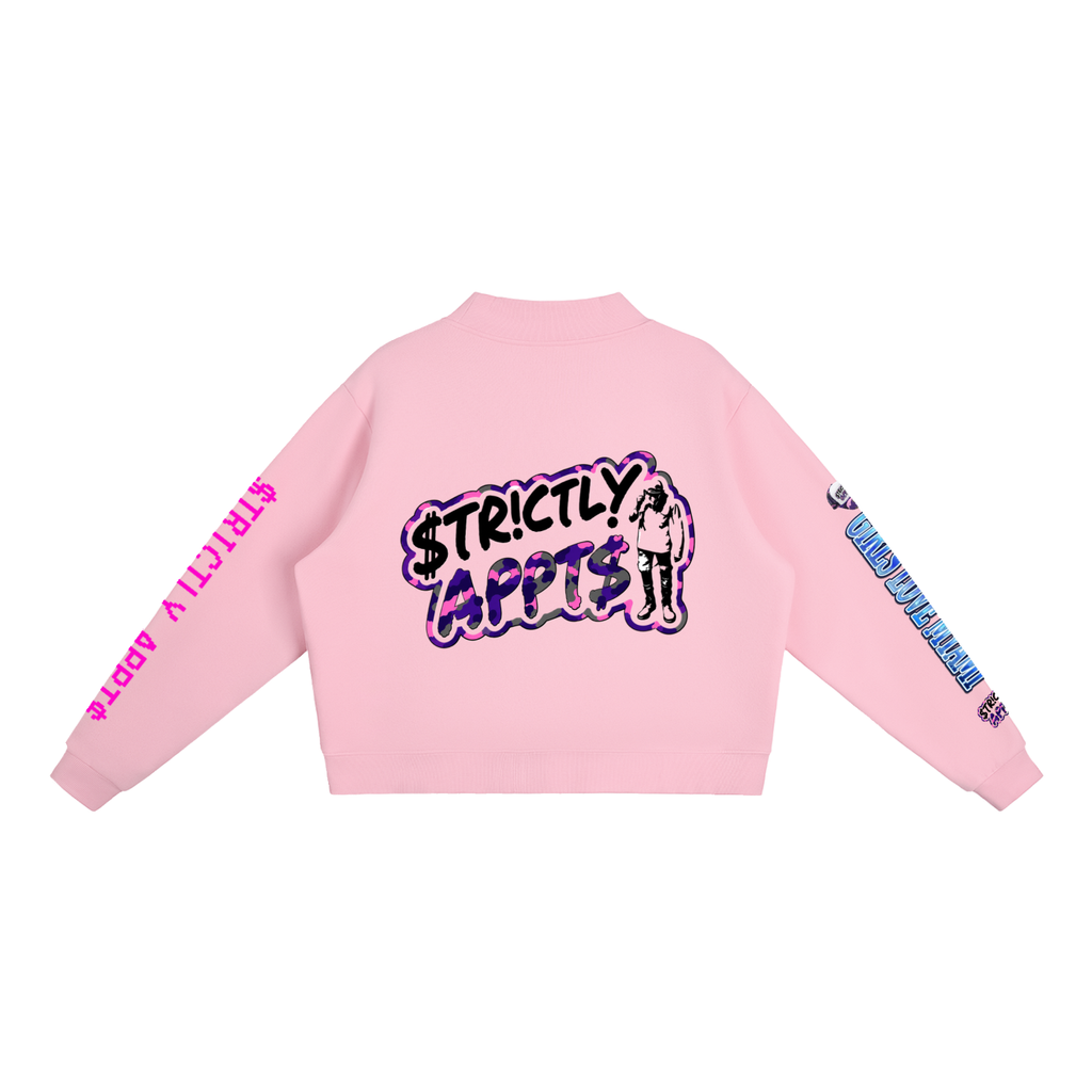 Essential Fleece Mock-Neck Crew Sweatshirt